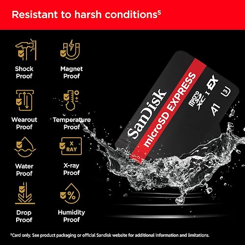 SANDISK Express Carte microSD 512 Go, Fonctionne avec la Console Nintendo Switch 2 (Jusqu’à 880 Mo/s en Lecture, Jusqu’à 650 Mo/s en écriture, 220 Mo/s en écriture soutenue, U3, C10) - 4