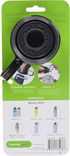 Vista 15 de humangear capCAP+ Convierte aberturas de boca ancha Seguro fácil de abrir Material seguro para alimentos Tapa de accesorio para botella