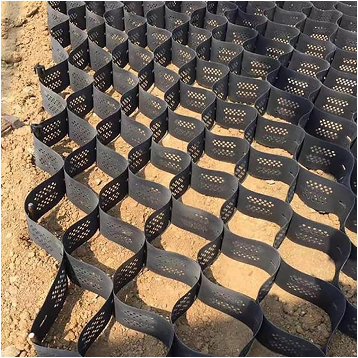Gravel Grid Pavers, 2-Inch High Honeycomb Geogrid, Driveway Grille, Lawn Stabilization Mesh, Heavy-Duty Ground Reinforcement for Garden Pathways