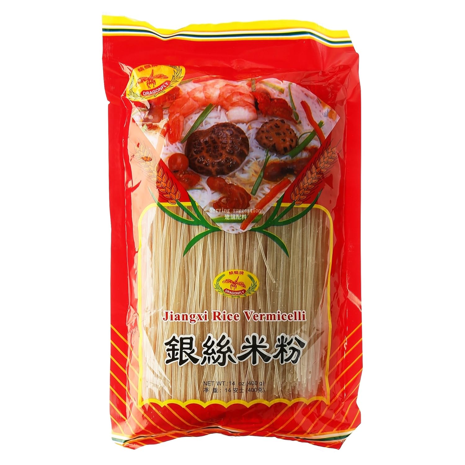 Dragonfly Rice Vermicelli, Jiangxi, Small, 14-Ounce (Pack of 6)