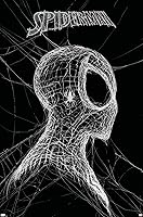 Trends International Marvel Spider-Man World of Webs Black & White Wall Poster 34x22.4" Unframed - Officially Licensed High-Res Art Print