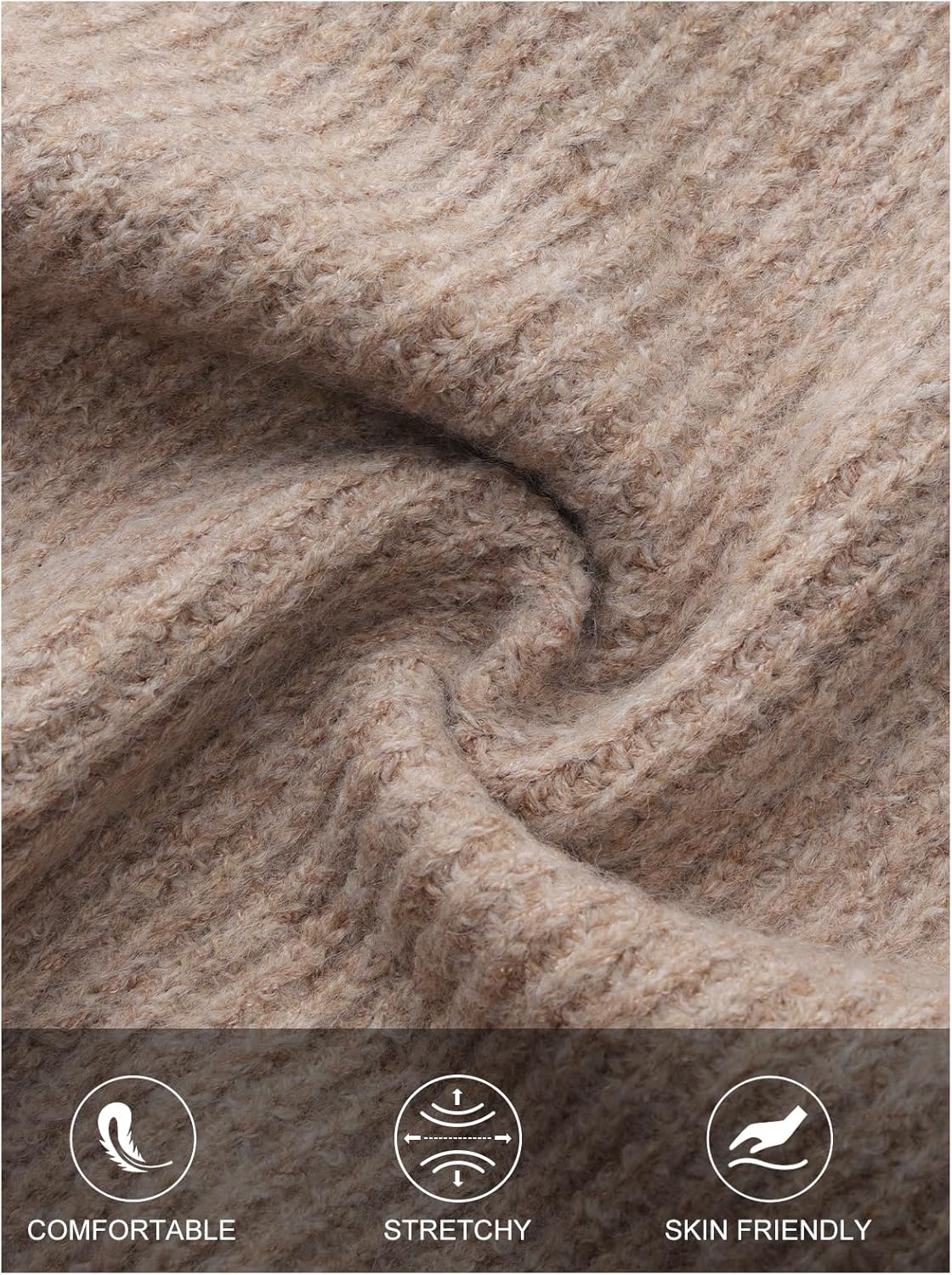 MEROKEETY Women's Off Shoulder Sweater 2025 Fall Cute Bell Long Sleeve Ribbed Knit Winter Pullover Knit Outfits - Image 4