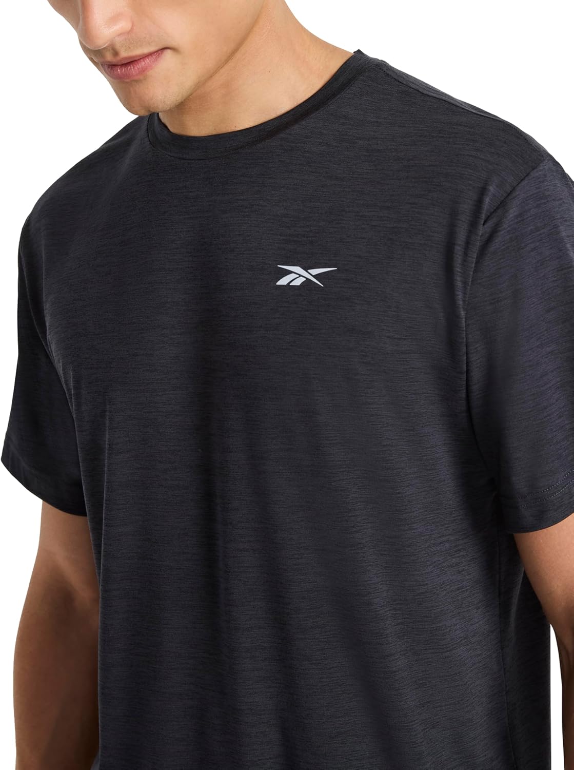 Reebok Mens Strike Short Sleeve Crewneck T-Shirt, Standard Fit, Lightweight Stretch Poly Jersey Fabric - Image 3