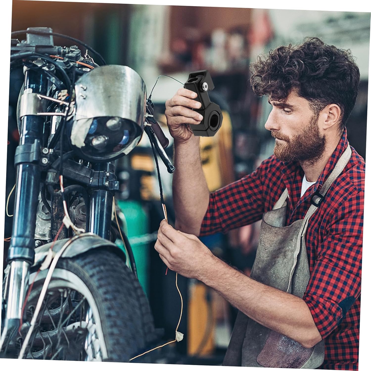 2pcs Motorcycle Mirror Bracket Extendable Rearview Mirror Mount Scooter Light Clamp Spotlights Fog Light Holder Easy Install Accessories