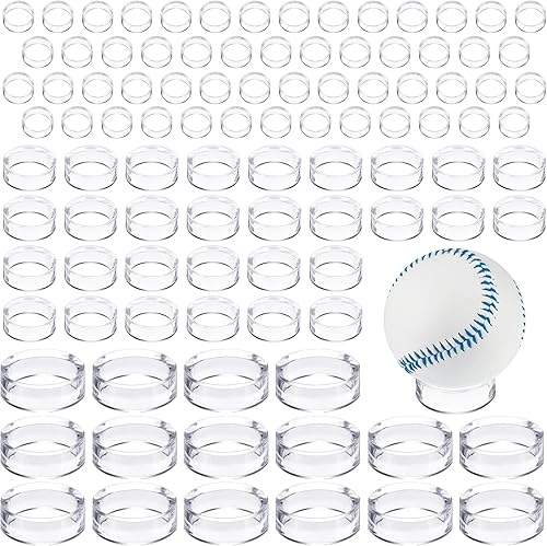 Amyhill 100 piezas de soporte de esfera de cristal acrílico soporte de plástico transparente para huevos individuales para pelotas de golf, tenis,