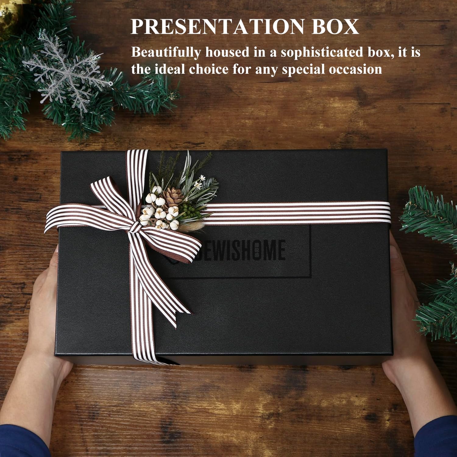 BEWISHOME Uhrenbeweger für Automatikuhren, Automatische Uhrenbeweger Box | 4 Uhrenbeweger mit LED-Licht leisem Motor und 6 extra Speicherplätze,Luxuriöser Automatik Uhrenbeweger,Watch Winder ESYQ01Y