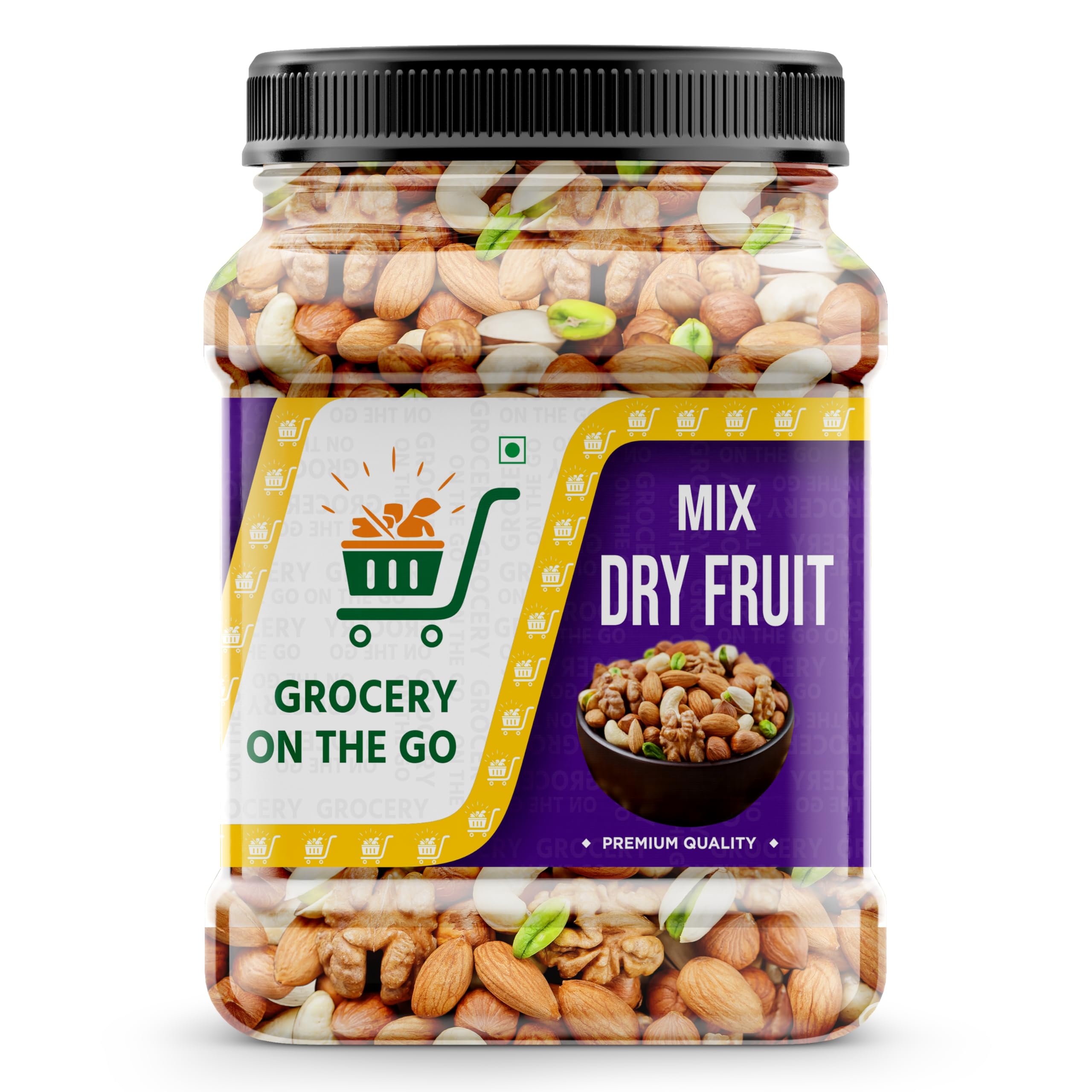 GROCERY ON THE GO Mixed Dry Nuts & Seeds (Cashew,almond,raisins,pistachio,apricot,black raisins & other items) (900)