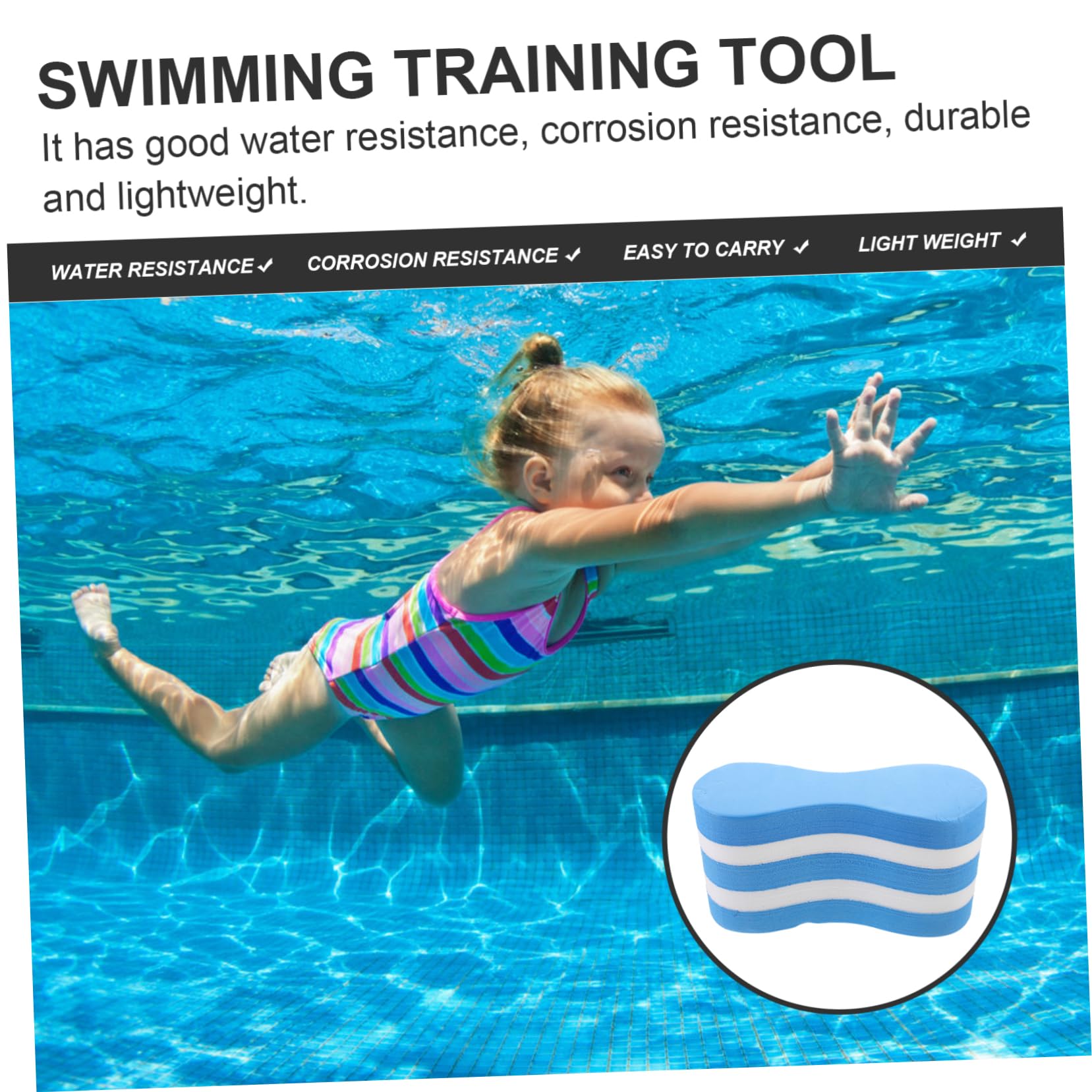 UKCOCO Swim Training Pull Buoy Leg Float for Durable Lightweight Swimming Aid for Upper Body Skin Friendly Low Water Absorption Design