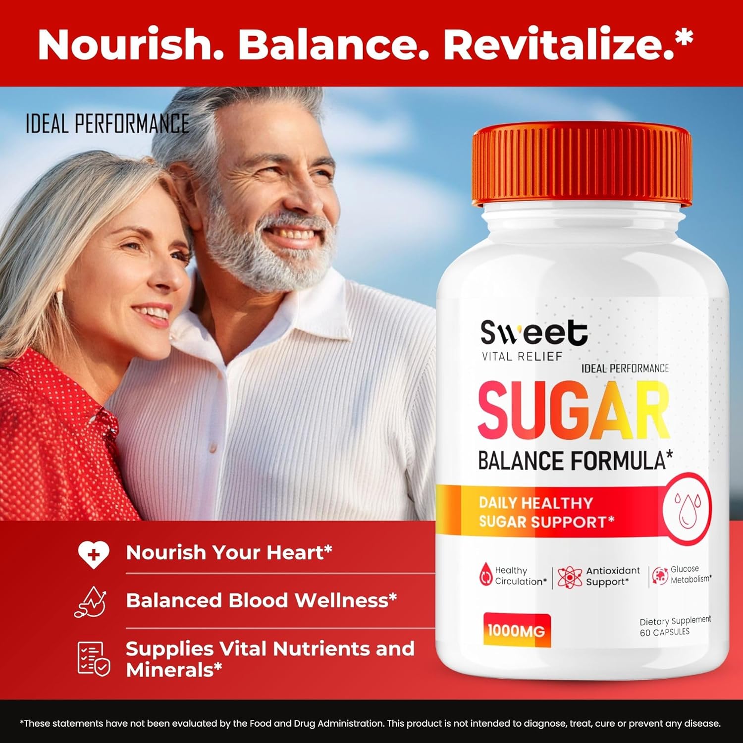 Sweet Vital Relief Blood Balance Formula, Official Sweet Vital Relief Blood Formula Support Supplement Pills, Premium Formula Healthy Circulation & Stable Levels SweetVitalRelief Reviews (60 Capsules)