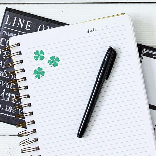 Miniatura 5 de Sello de goma para profesor autoentintado con trébol de cuatro hojas para el día de San Patricio, tinta verde