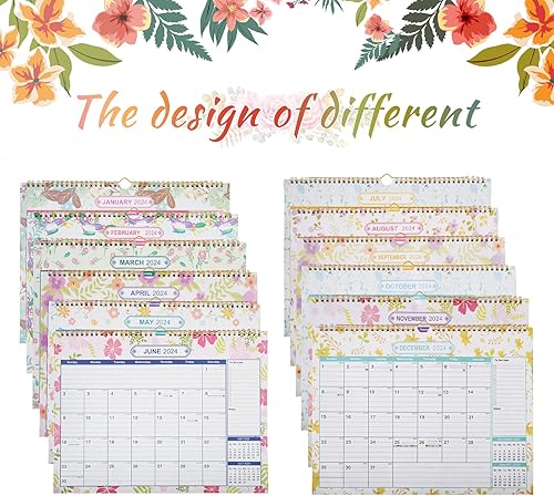 Miniatura 2 de Calendario de escritorio 2023-2024, calendario de pared de julio de 2023 a diciembre de 2024, calendario mensual de 14.5 x 11 pulgadas, calendario