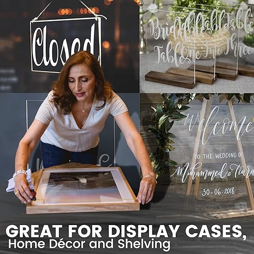 (2 Pack) 1/4 Thick Clear Acrylic Sheets 16 X 20 Pre