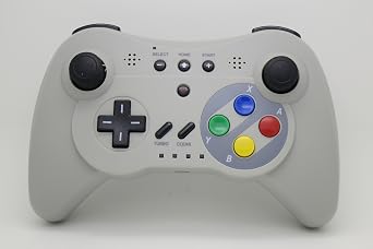 NEXiLUX Wireless Classic Pro Controller Gamepad Compatible with Nintendo Wii U, Gray