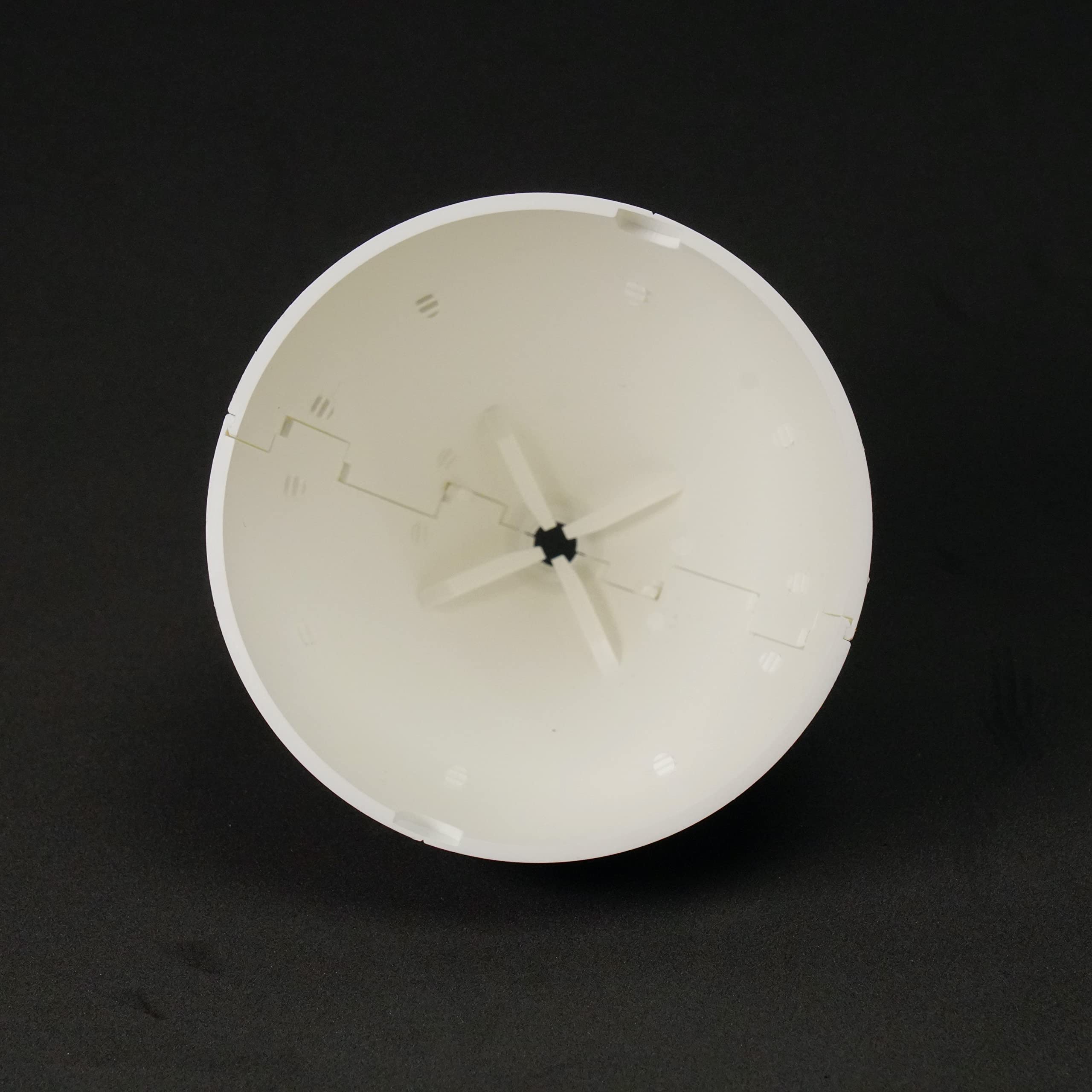Baldaquino de diseño blanco | dosel de techo de dos piezas | Roseta grande de 9 cm de diámetro de plástico para colgar la lámpara | Montaje fácil sin herramientas