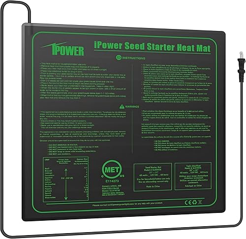 Vista 11 de iPower Alfombrilla térmica duradera e impermeable para plántulas, almohadilla hidropónica cálida para un inicio eficiente de semillas, uso