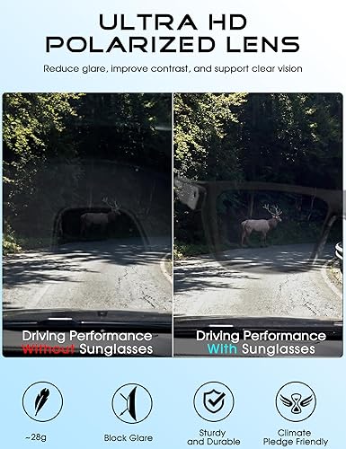 Miniatura 5 de ATTCL Gafas de sol polarizadas deportivas para hombres y mujeres, ciclismo, conducción, pesca, 100% protección UV