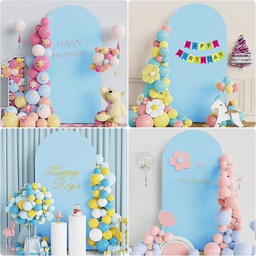 Miniatura 5 de Wokceer Funda para Arco de Boda de 6.6 Pies de Spandex Ajustada Cubiertas para Soporte de Arco de Boda Funda de Fondo de Arco Chiara de Parte