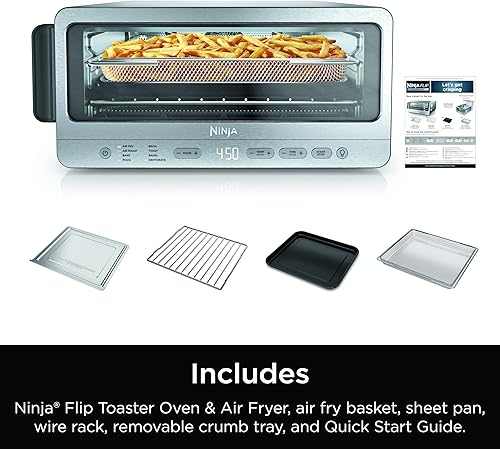 Miniatura 11 de Ninja Toaster Oven & Air Fryer, 8-in-1 Functionality, Large Capacity, Air Fry Basket, Sheet Pan, Wire Rack & Removable Crumb Tray, Stainless,1800