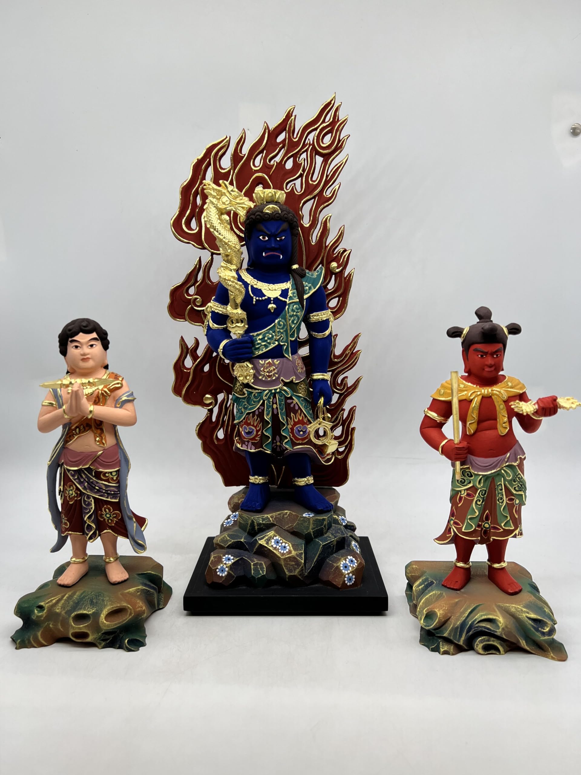 仏教美術 金工 不動明王 三尊像 【公式通販】