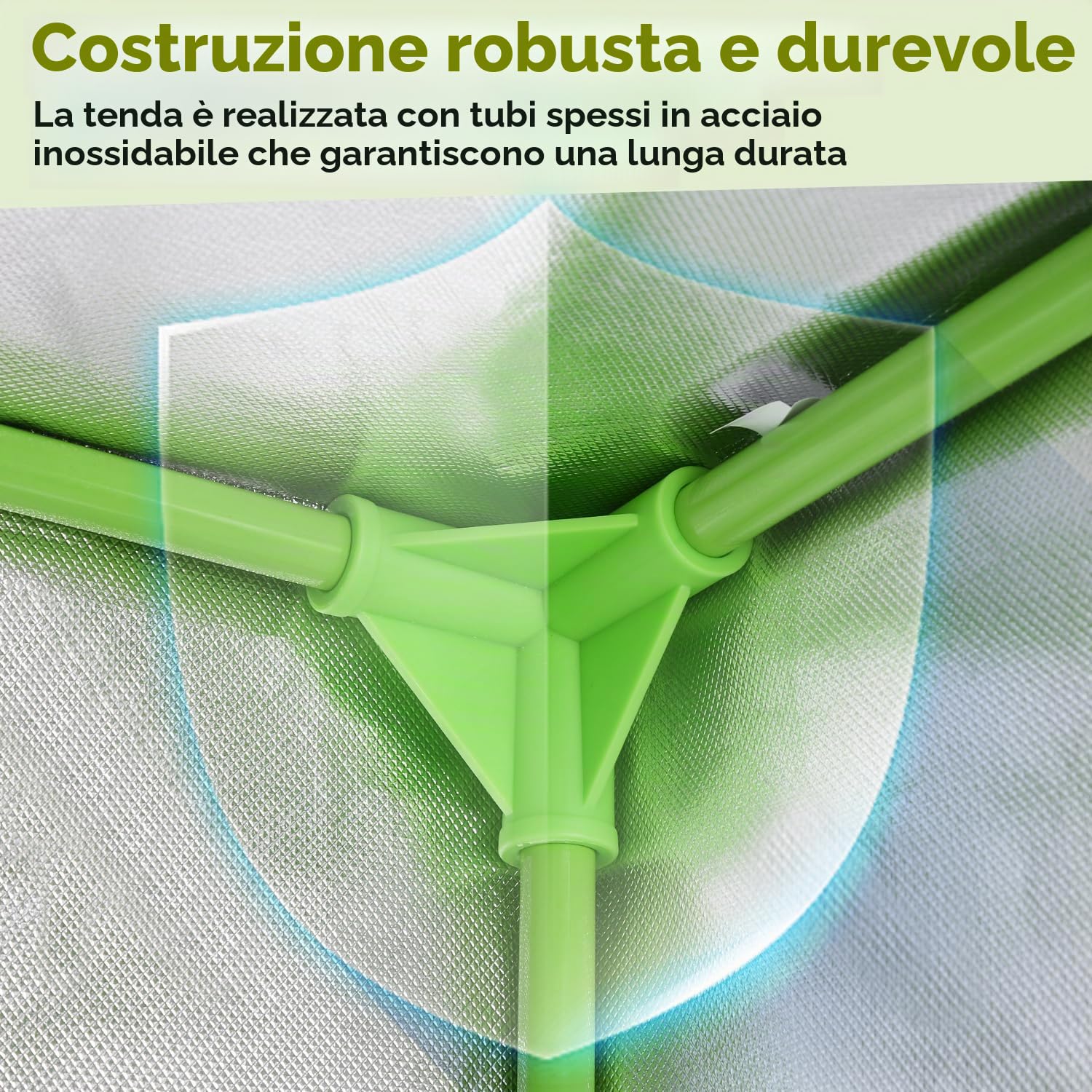 Grow Tent, tenda 600D Oxford Grow Grow, per interni ed esterni, 120 x 60 x 180 cm, per sistema di coltivazione idroponica in ambienti interni
