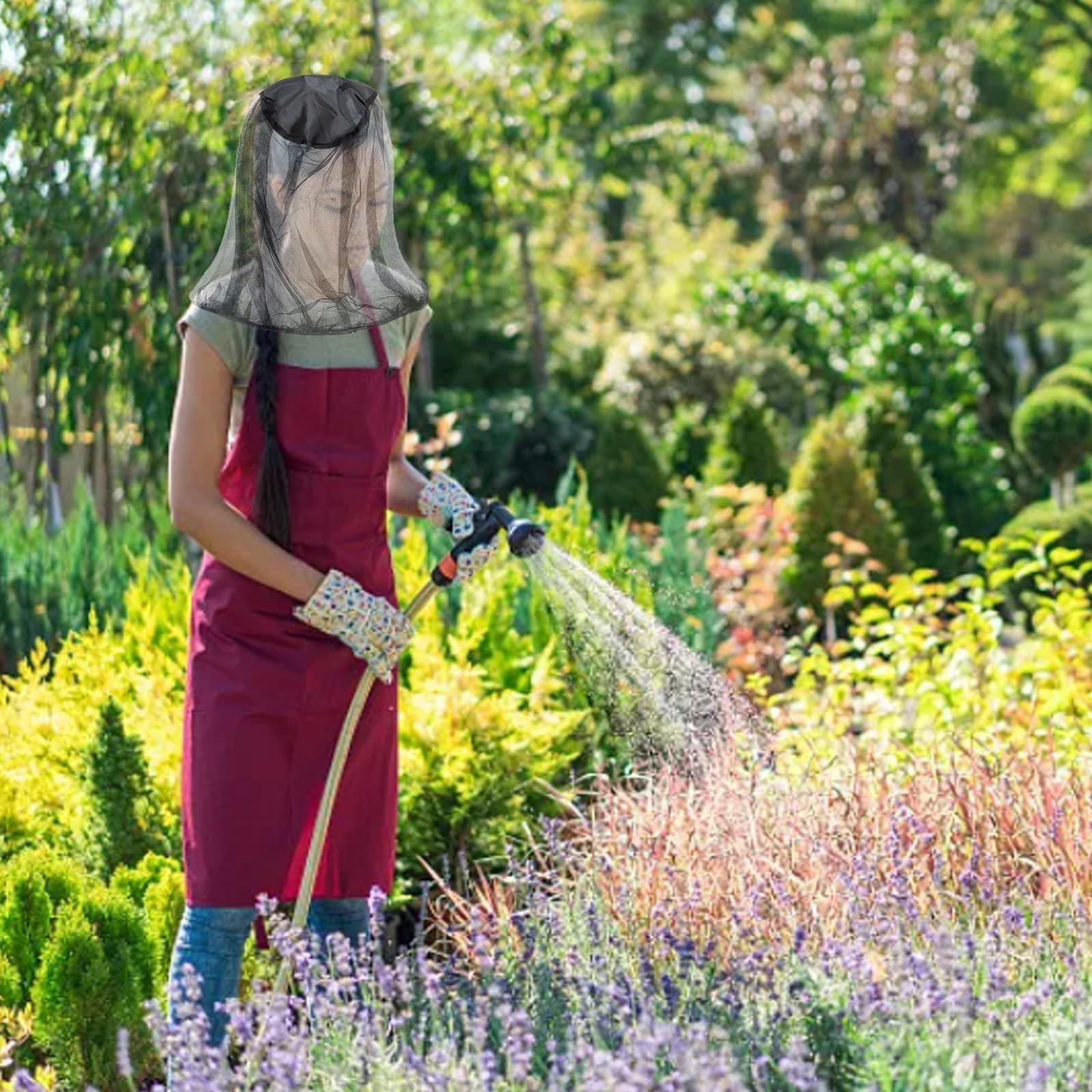 DALAETUS 6 Pezzi Zanzariera Cappello, Rete per Insetti a Maglia Fine, Zanzariera per il Viso, Cappello Antimalvagio per Outdoor, Pesca, Giardinaggio, Escursionismo, Campeggio, Arrampicata