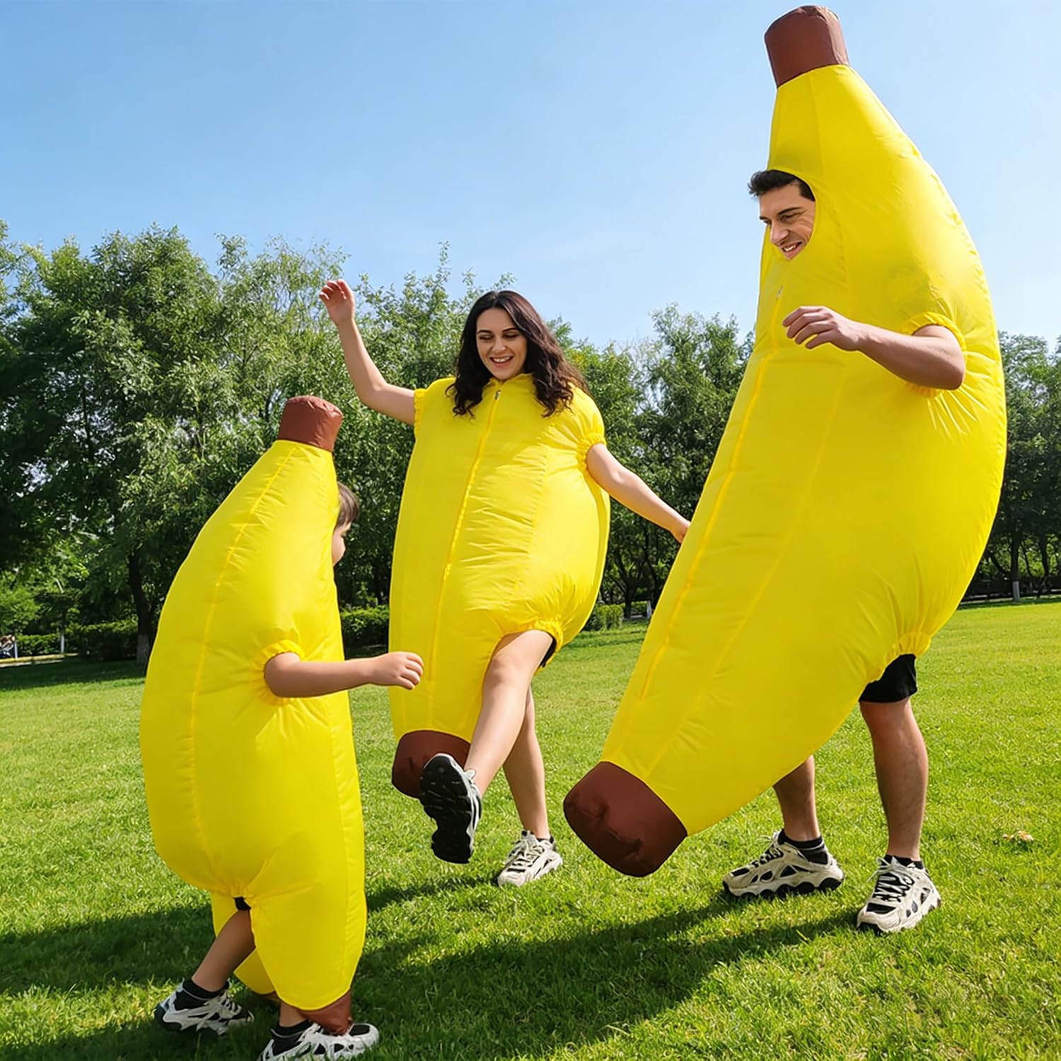 Inflatable Banana Costume for Adults Funny Blow Up Fruit Suit for Halloween Bachelor Party Birthday Gift Cosplay Bar Party image 4