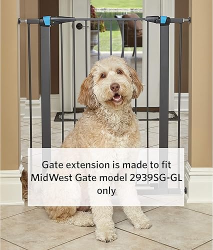 Miniatura 3 de Midwest Homes for Pets Extensión de 6 pulgadas de ancho para marco de 39 pulgadas de alto brillo nocturno, grafito