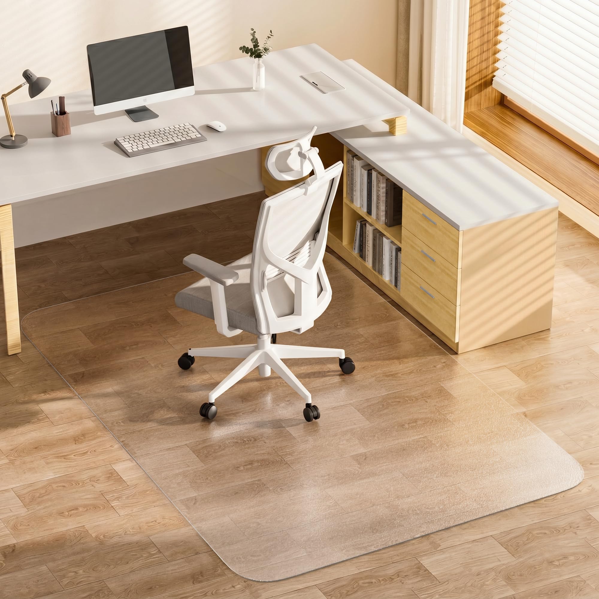 Photo 1 of MZLCDW Clear Office Chair Mat for Hardwood Floors