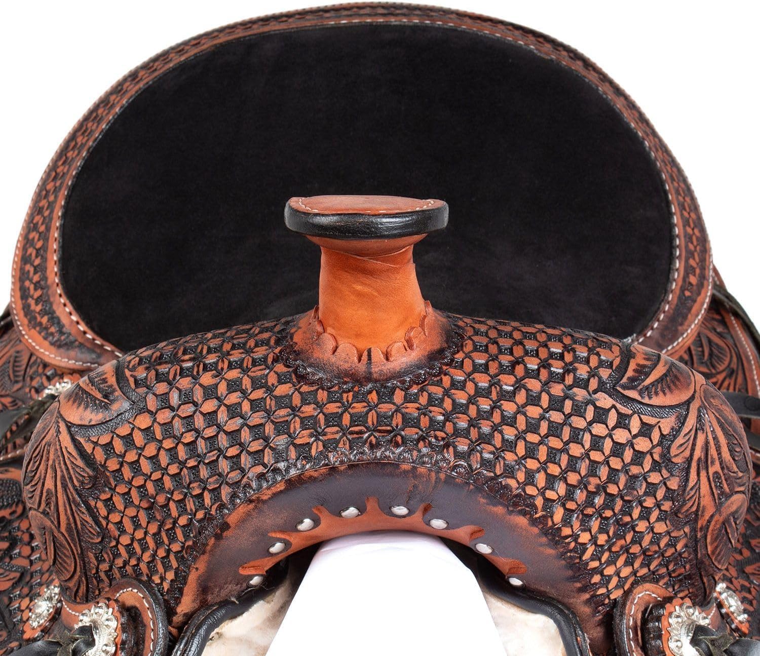 Handmade Leather Western Horse Saddle – Comfortable Trail & Training Saddle with Complete Tack Set – Durable, Secure & Balanced Ride for All Riders