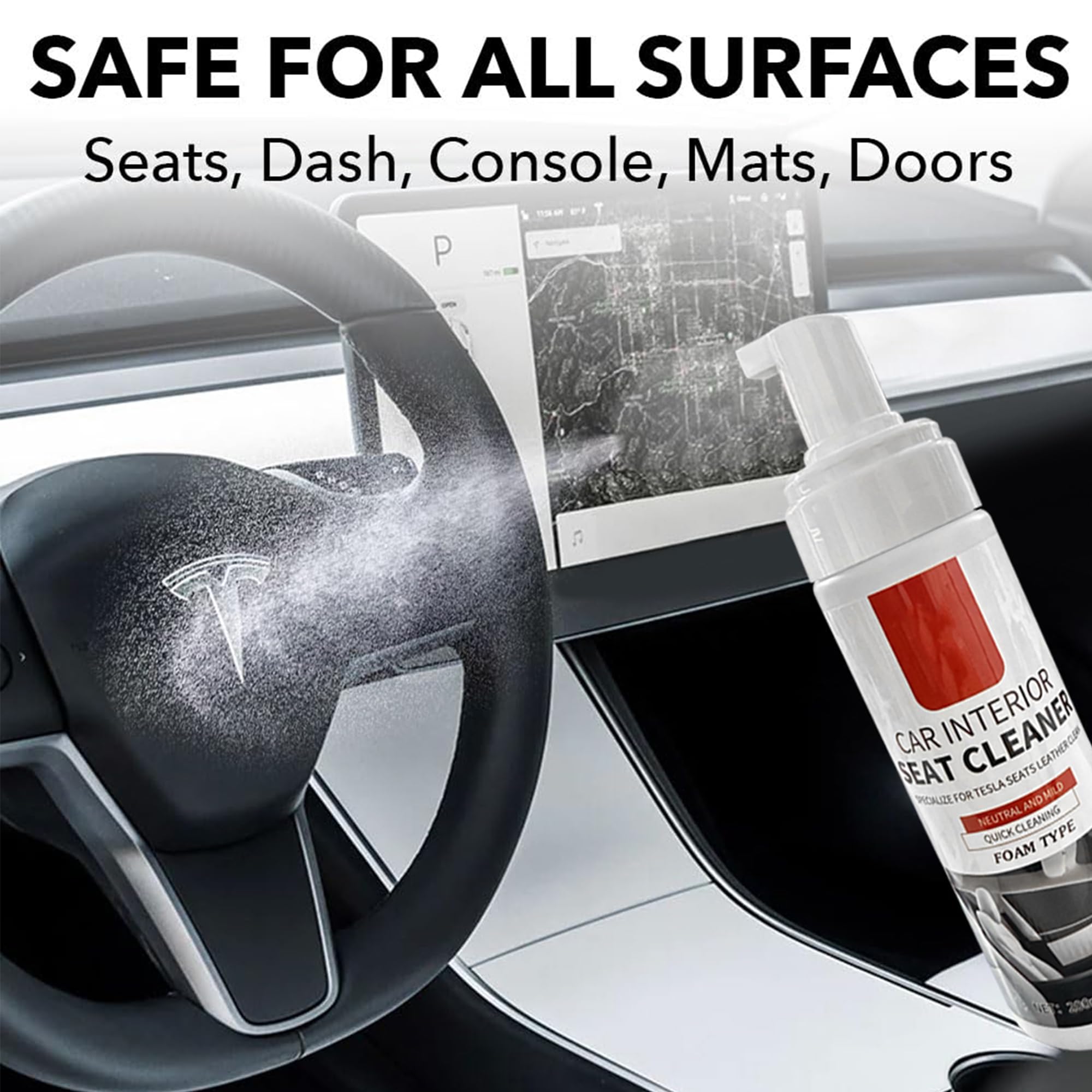 ボディ・フェイスケア saqina pino steamer & tesla / cleaner Amazon.com: TOPABYTE Interior Cleaner for Tesla White