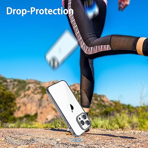 Miniatura 6 de JJGoo Compatible con iPhone 12 Pro Max Funda transparente, transparente a prueba de golpes, delgada, antiarañazos, carcasa protectora trasera de