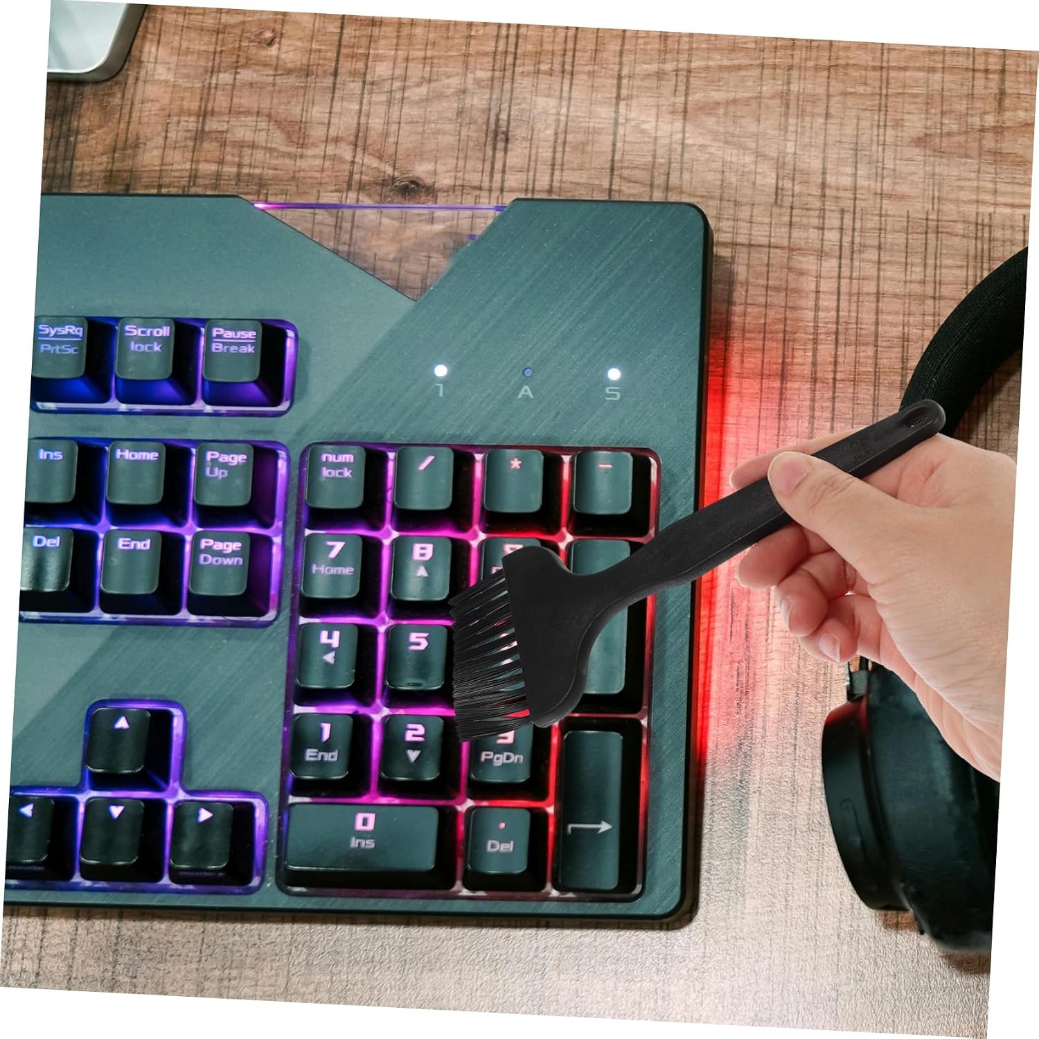 SHINEOFI 10pcs Anti-Static Keyboard Cleaning Brush Kit with Straight Handle for PCB Circuit Boards and Laptop Electronics Dust Removal