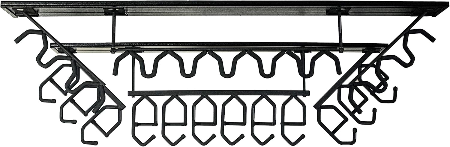 Hold Up Displays 12 Gun Rack Modern Black Steel Tactical Wall Mount for Rifles and Shotguns HD91 Made in The USA : Sports & Outdoors