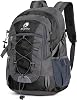 25L Hiking Backpack for Men Women, Lightweight Outdoor Rucksack for Trekking Climbing Sports, Casual Daypack for Travel School Work, Black