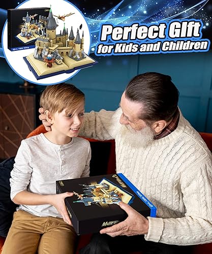 Miniatura 6 de Snlywan Harry Castle Book - Juego de juguetes de bloques de construcción, juguetes educativos STEM, juego de juego, realista, creativo,