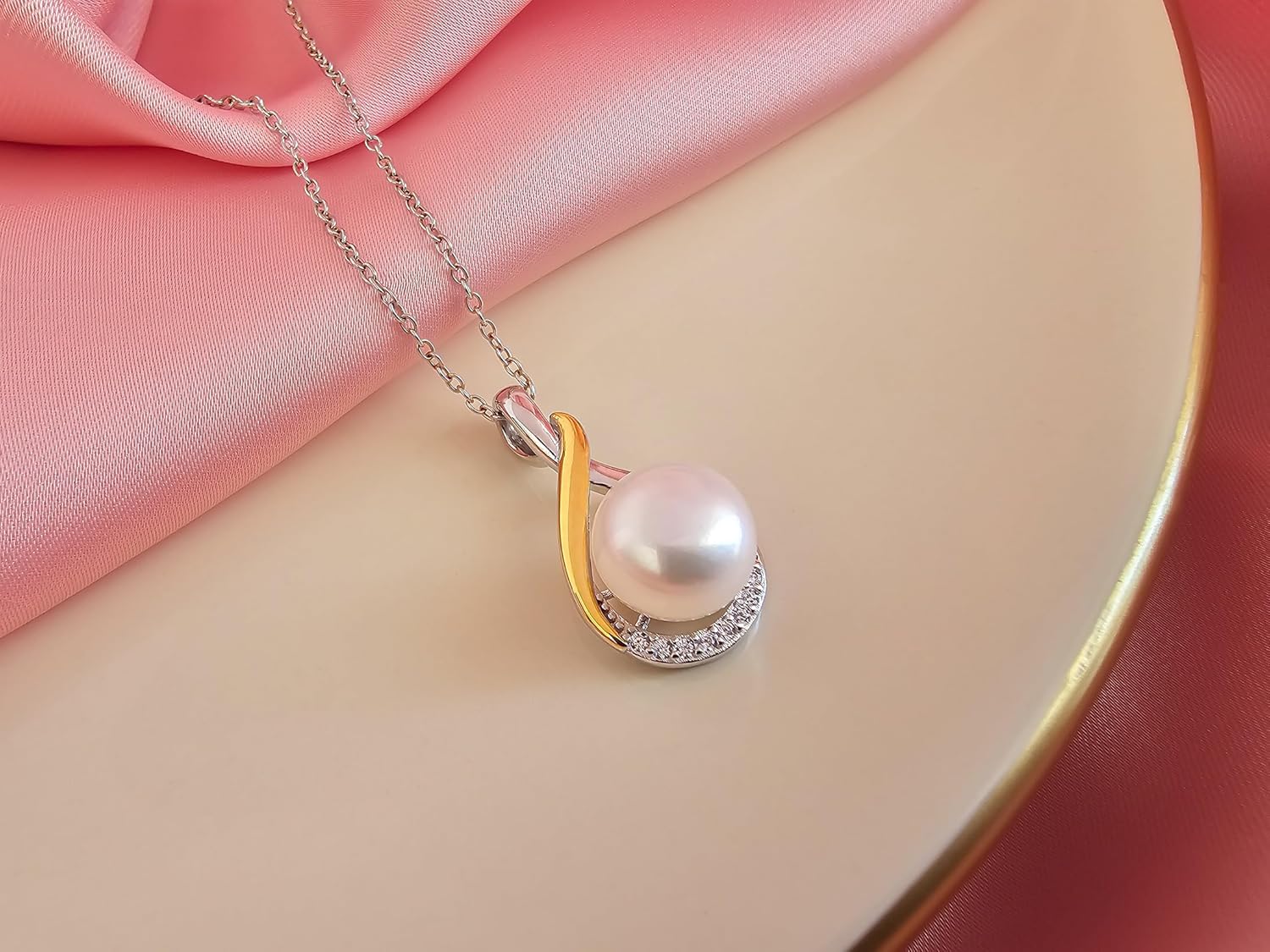 Gifts For Wife Wedding Anniversary - mothers day gifts for wife - AAA+ Real Pearl Necklaces For Women (18k Gold Platting 925 Sterling Silver) mothers necklace ideas Birthday Freshwater Pearl Necklace - Image 5