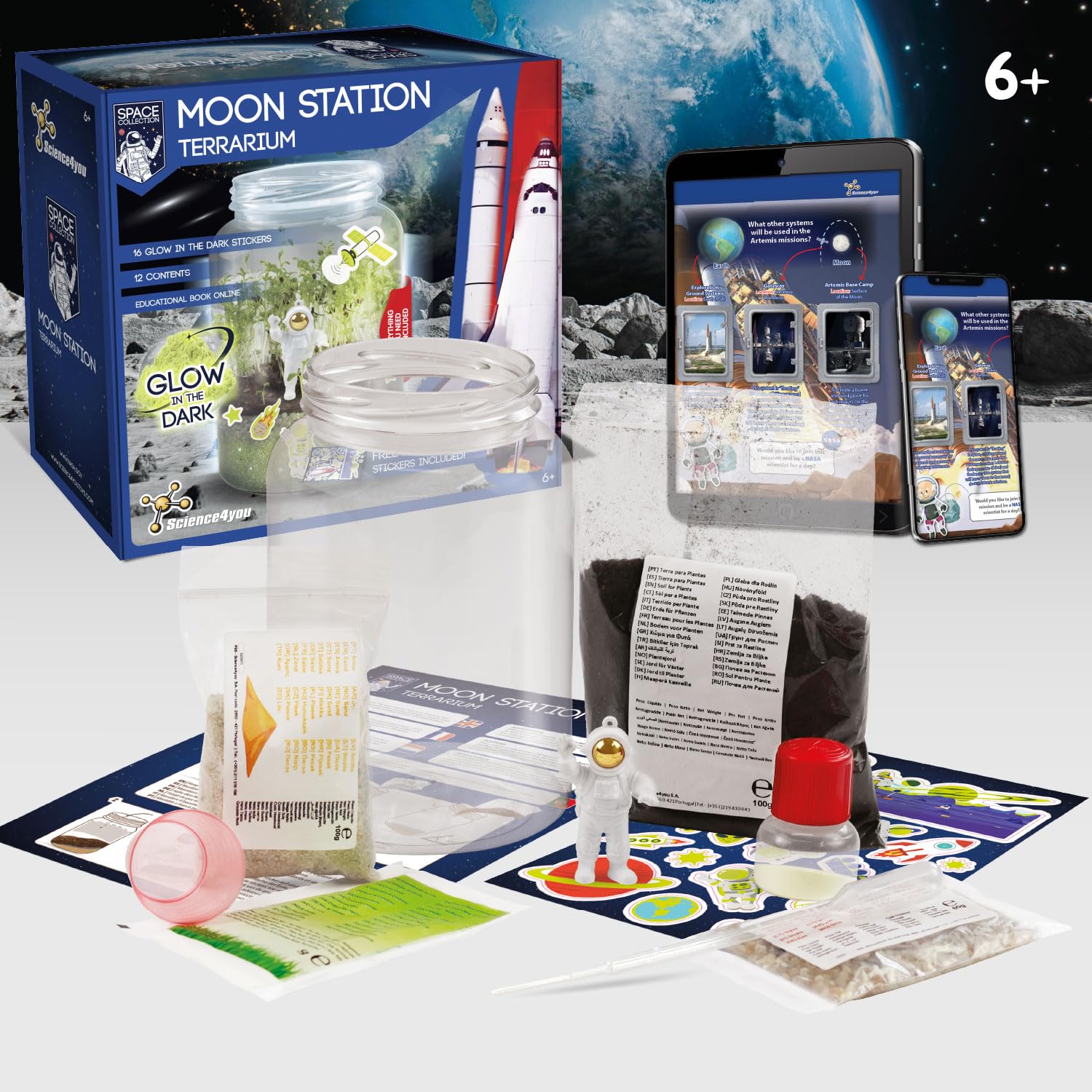 Science4you Moon Station NASA Terrarium Kit, Make Your Own Terrarium NASA - Image 2