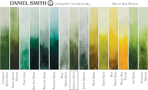 Miniatura 4 de Daniel Smith 284610109 Tubo de acuarela extrafino, 0.2 fl oz, verde submarino