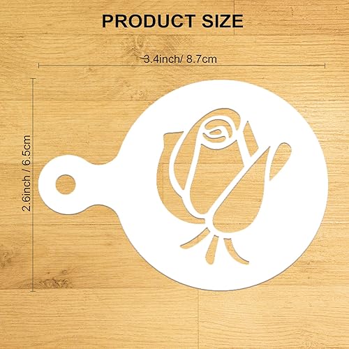 Miniatura 2 de Konsait Paquete de 50 plantillas de plantillas para tartas, reutilizables, galletas, hornear, pintura, diario, herramientas de molde, postre, moldes