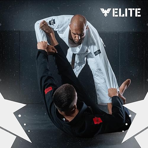 Miniatura 7 de Elite Sports Kimono para hombres aprobado por la IBJJF (Federación Internacional de Jiu Jitsu Brasileño) de tela pre-encogida para Jiu Jitsu