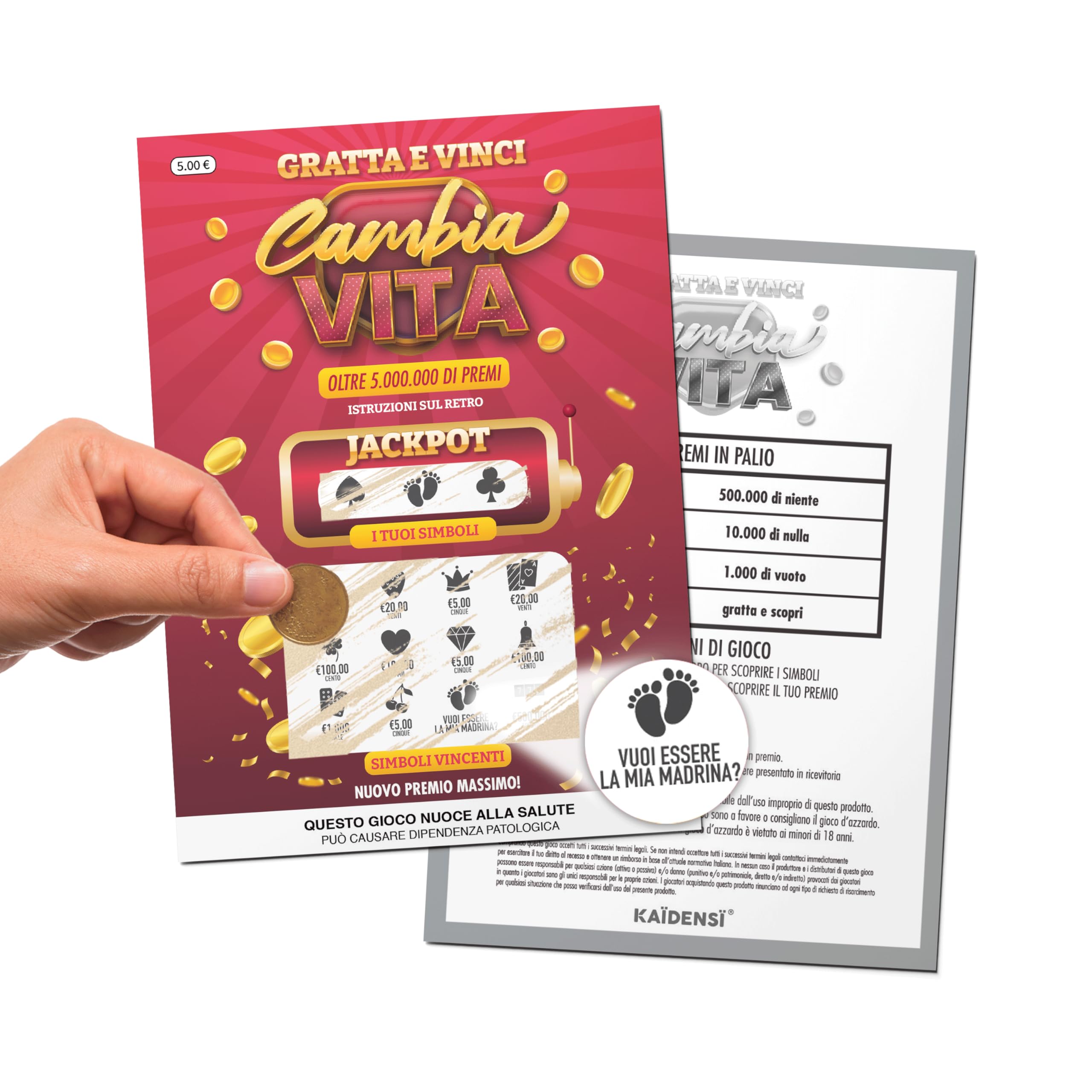 KAÏDENSÏ Ideas Originales para Regalos de Bautizo - Tarjetas rasca y GANA Quiero ser mi Madrina - Ideas Originales para anuncios