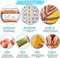 Vista 6 de Didfig Kits de pintura de diamantes para adultos, arte de diamantes, lago de mariposa azul, kits de arte de diamantes 5D, kits de pintura