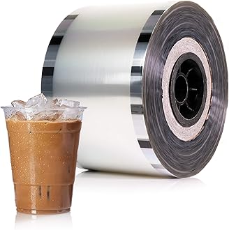 WYZworks Cup Sealer Film Clear, Seals 3275 cups per roll @ 90mm-105mm, Bubble Boba Milk Tea Lid Sealing Film for PP Plastic Cups