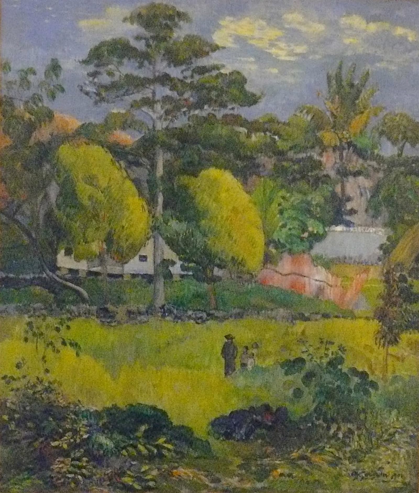 Serendipitp No Frame Aesthetic Poster Photo Wall Print Retro Picture Paysage Ou Promenade Familiale By Paul Gauguin Modern Wall Artwork For Home Decor 60X90cm