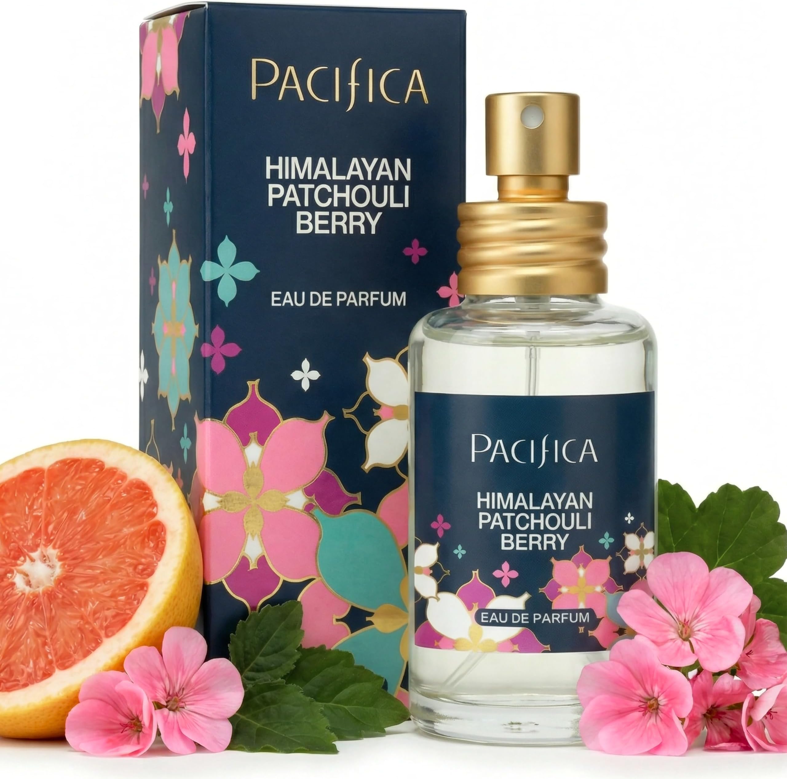 Pacifica Beauty Himalayan Patchouli Berry Spray Perfume – Clean Vegan Gourmand Fragrance for Women, Sugared Grapefruit & Deep Patchouli Notes, Grounding Bohemian Festival Scent, 1 oz Eau de Parfum