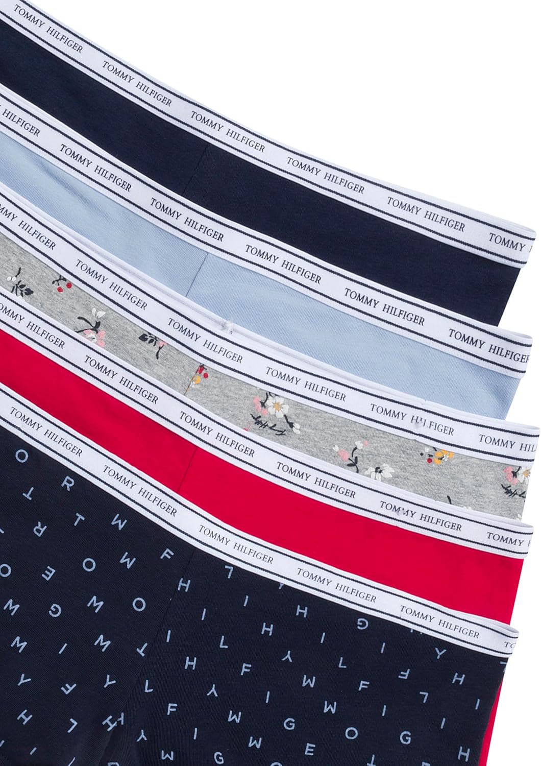 Tommy Hilfiger womens Classic Cotton Boyshort Underwear With Logo Waistband 5-pack - Image 7