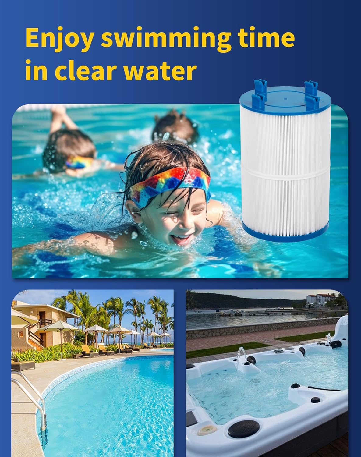 ZOTEE Filters 75 sq.ft.Pool Filter Replaces Dimension One 1561-00, PDO75-2000, Filbur FC-3059, C-7367, Darlly 70759,PDO75-2000, Baleen Filters AK-60035, Hot Springs Spa Filters, 1 Pack - Image 6