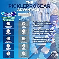 Vista 3 de Mangas de brazo de pickleball – Ajuste de compresión y protección UV – Mangas deportivas transpirables para jugadores – Tamaño M/L – 5 diseños