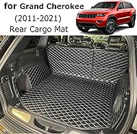 Vista 6 de for 2011-2021 Jeep Grand Cherokee Trunk Mat and Rear Backrest Mat Cargo Liners All Weather Anti-Slip