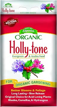 Espoma Organic Holly-Tone 4-3-4 Natural & Organic Evergreen & Azalea Plant Food; 18 lb. Bag; The Original & Best Fertilizer for All Acid Loving Plants Including Rhododendrons & Hydrangeas.